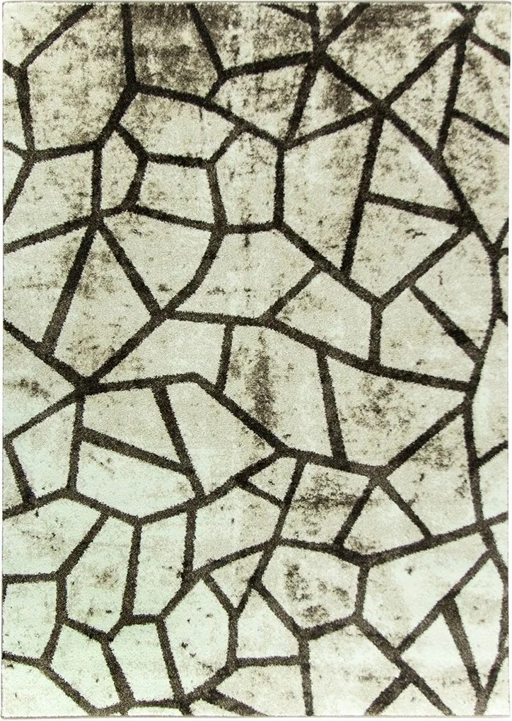 100x200 cm Szőnyeg Bézs Barna Puha Kövek