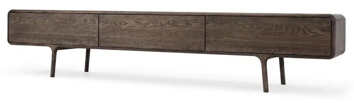 Barna tölgyfa TV-állvány 220x45x45 cm Fawn – Gazzda