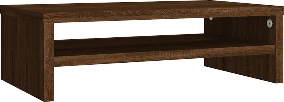 vidaXL barna tölgy színű szerelt fa monitorállvány 42x24x13 cm