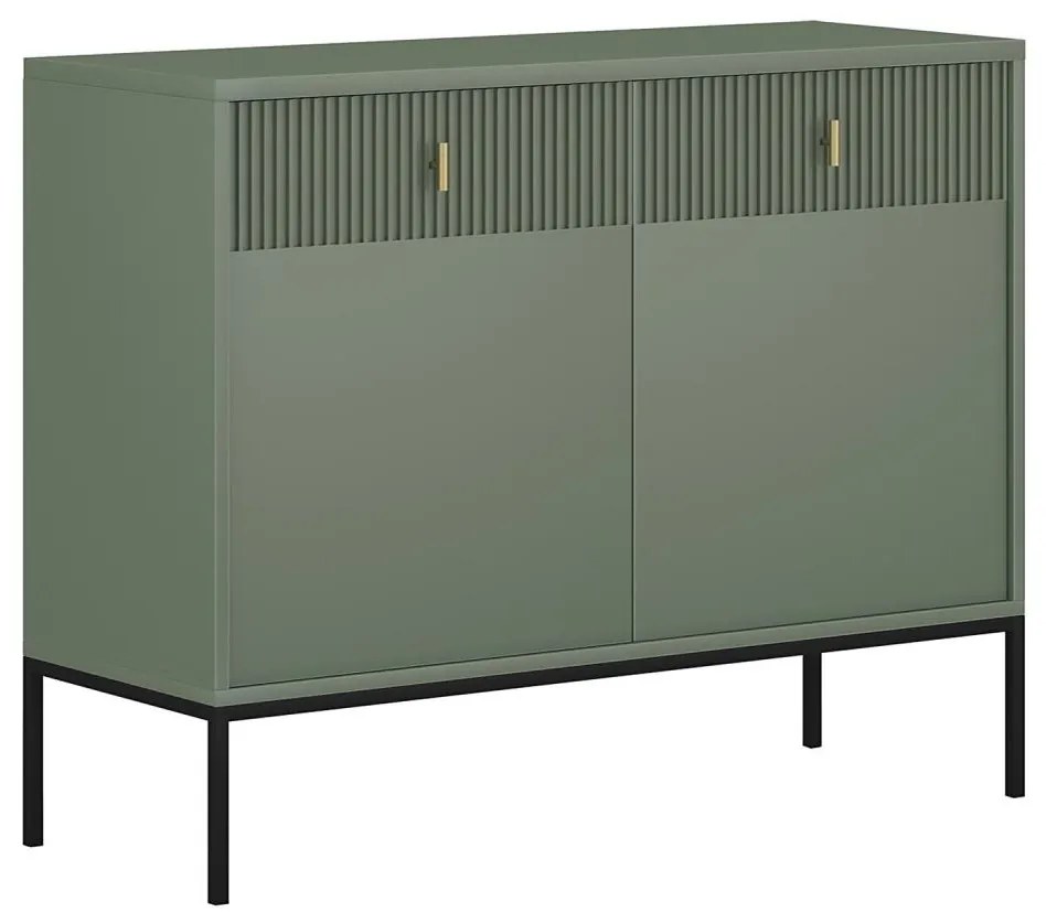 Komód SUE zöld/fekete
