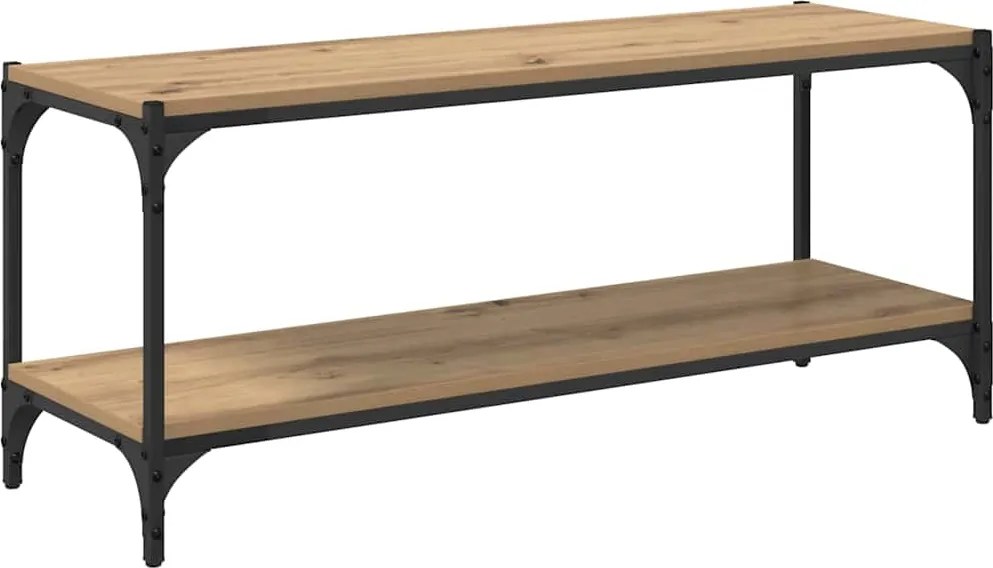 vidaXL TV szekrény Artisan tölgy 100x33x41cm Műszaki fa és vas