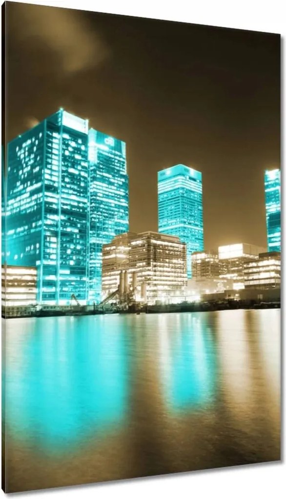 Vászonkép 80x120 Kék felhőkarcolók London