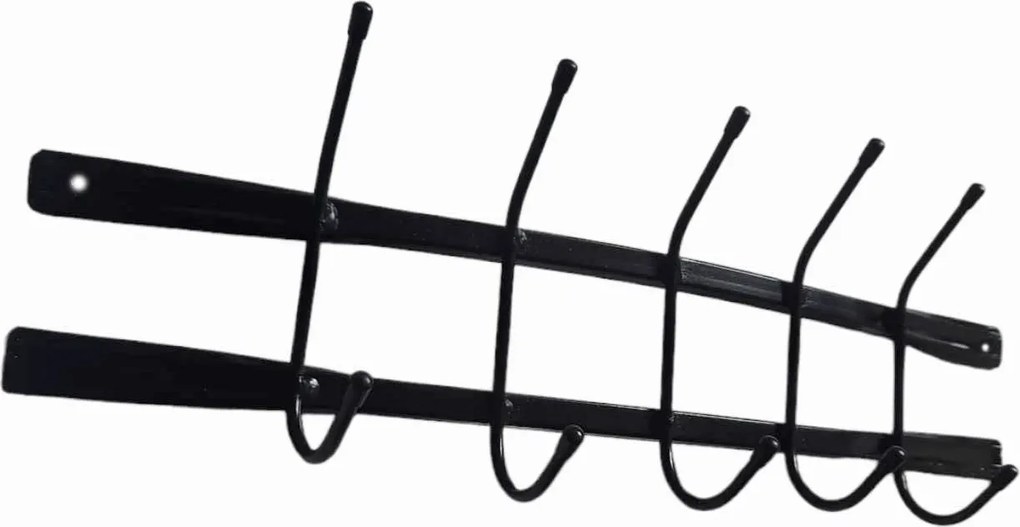 Fém fali ruhaakasztó egyenes 45cm fekete
