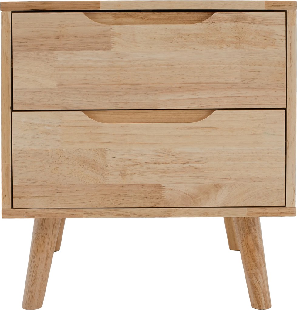 Éjjeliszekrény, masszív fa, természetes, BRUNI