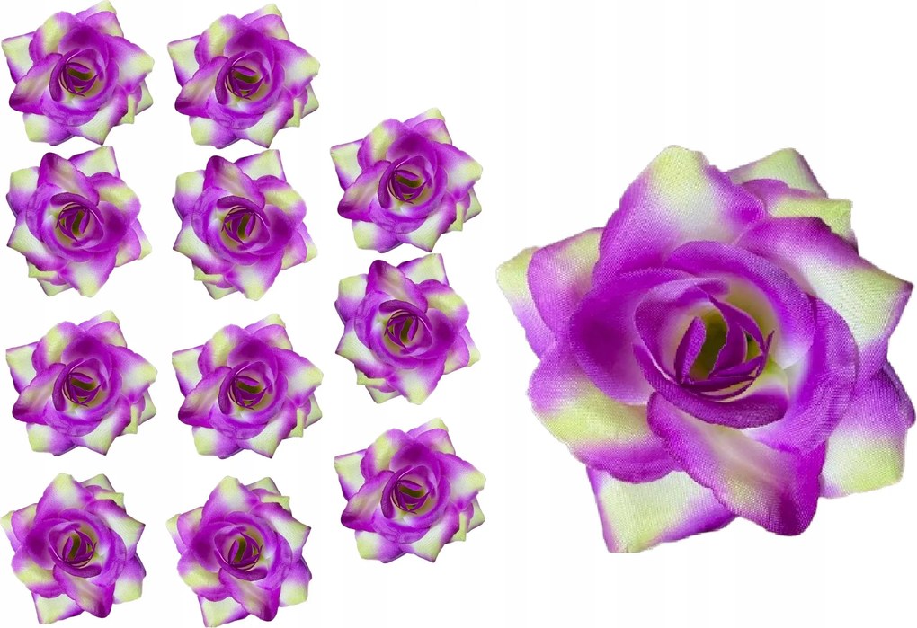 12 db Mesterséges rózsa csomózó fej Mesterséges Virágok Rózsák Nagykereskedelem