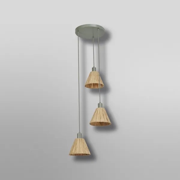 Ledvance - Csillár zsinóron DECOR RAFFIA 3xE27/15W/230V raffia háncs