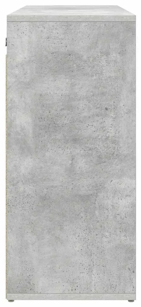 Cipősszekrény polcokkal Beton szürke 77.5 x 30 x 67 cm Faanyag