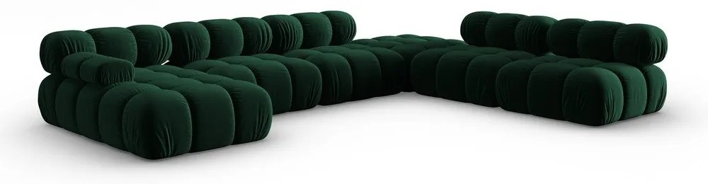 Zöld bársony kanapé 379 cm Bellis – Micadoni Home