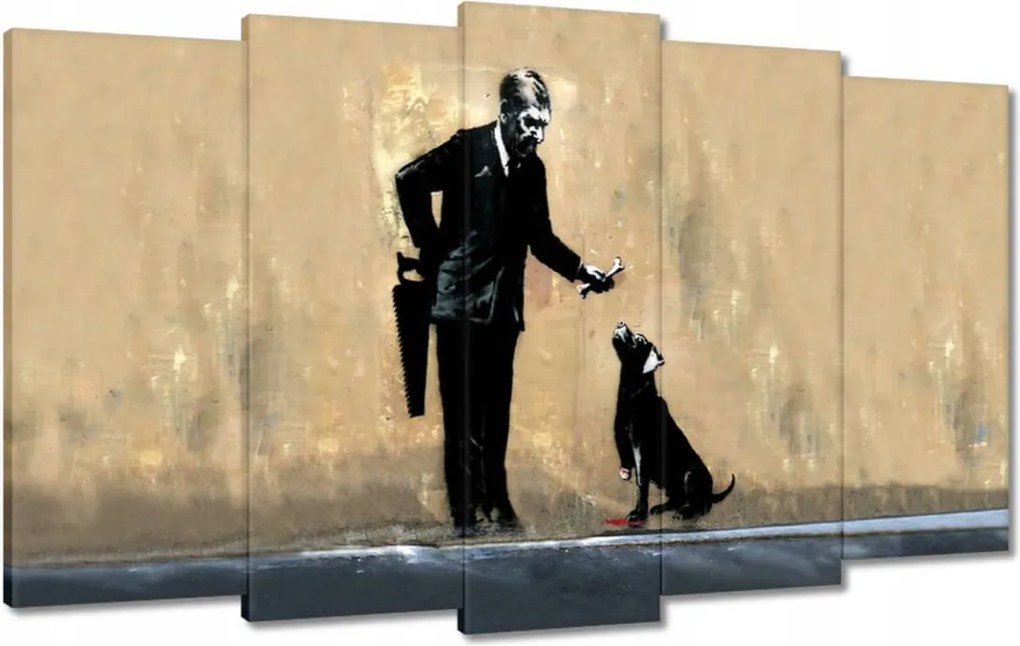 Vászonkép 100x60 Banksy Jó kutya Kutya