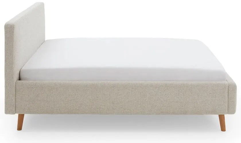 Bézs kárpitozott franciaágy ágyrács nélkül 160x200 cm Mattis – Meise Möbel