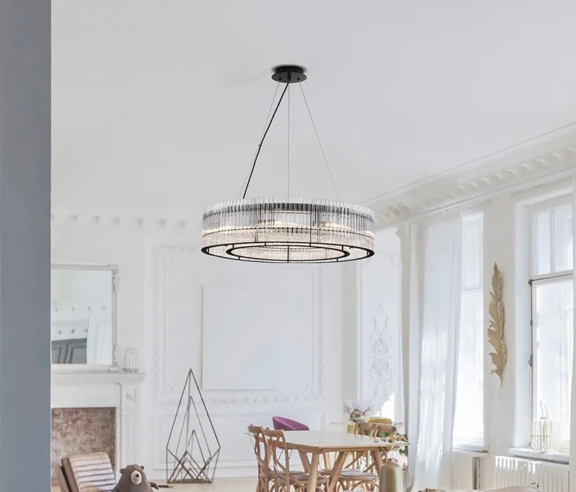 Függeszték Fekete BAROK NOVA LUCE 9006056
