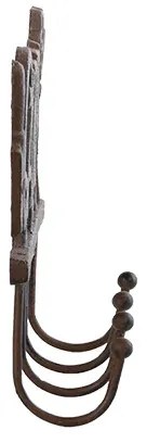 Garden feliratos öntöttvas akasztó, 4 fogassal, 30 cm