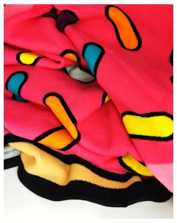 Rózsaszín gyerek strandtörölköző ø 150 cm Donut – JAHU collections