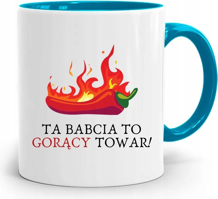 Kék Bögre Nagymama Napja Jó Reggelt Nagymama! fényképes nyomattal