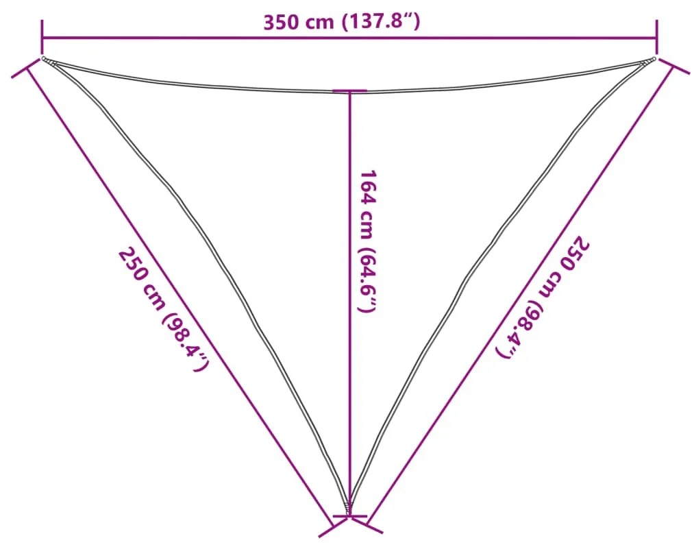 100% poliészter oxford szövet napvitorla 2,5x2,5x3,5 m