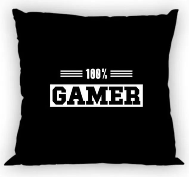 Gamer Black párnahuzat 40x40 cm