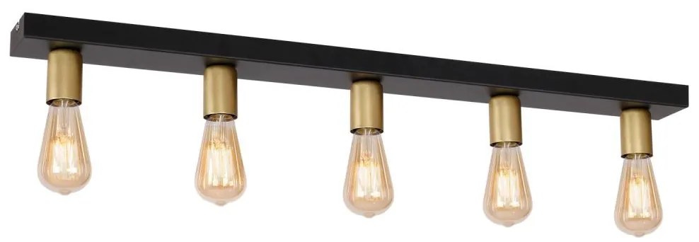 Spotlámpa FILO 5xE27/60W/230V fekete/arany