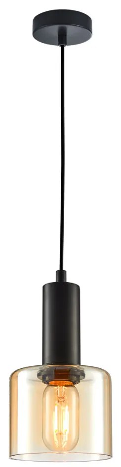 ITALUX PND-65342-1-BKAMB SANTIA Egyágú Függesztett Lámpa Fém E27 IP20