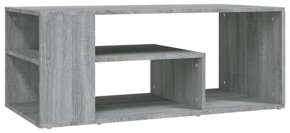 szürke sonoma szerelt fa dohányzóasztal 100 x 50 x 40 cm