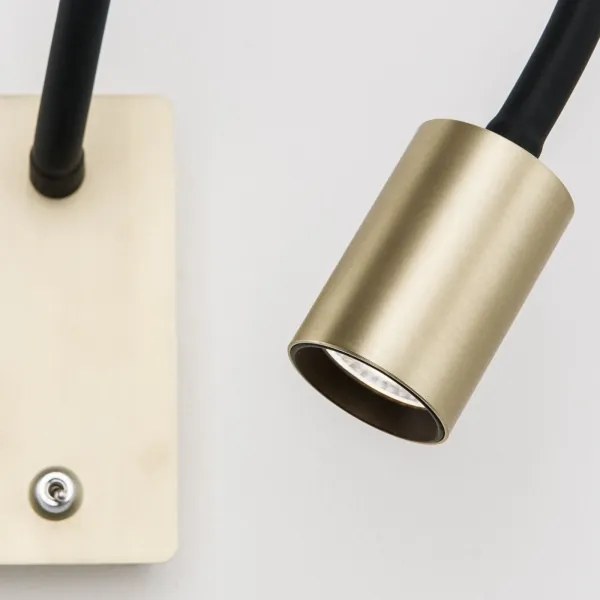 Orion WA 2-1342 - LED Rugalmas fal kislámp KURT LED/5W/230V arany