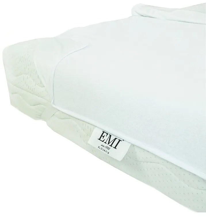 EMI fehér vízhatlan lepedő a sarkakon gumiszalaggal, 200x220-as lap