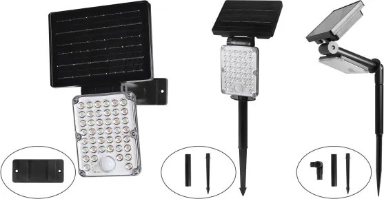 Top Light-LED Napelemes lámpa érzékelővel 3 az 1-ben ZENITH LED/10W/3,7V 3000/4000/6500K 2400 mAh