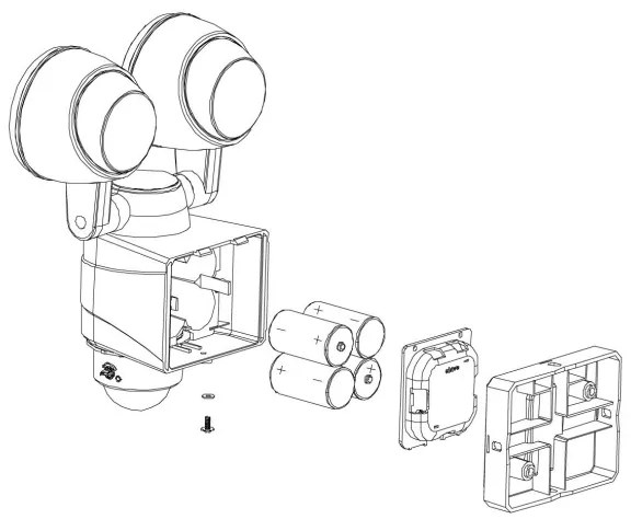 Eglo 98194 - LED kültéri lámpatest érzékelővel CASABAS 2xLED/4W/4xLR14 IP44