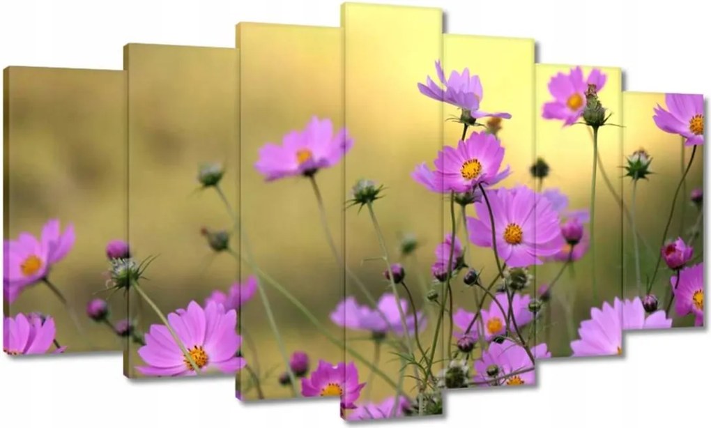 Vászonkép 140x80 Finom virágok a réten