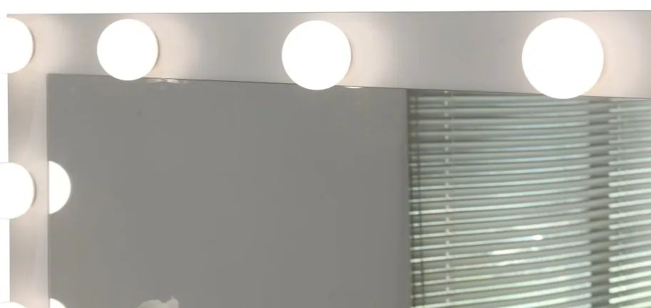 Nagy öltözőasztal fehér, világítással 80 x 40 x 110cm