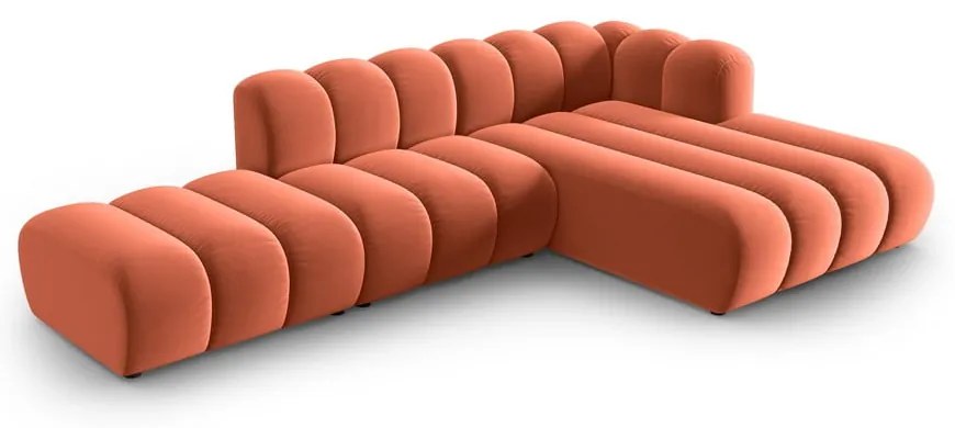 Rózsaszín sarokkanapé (jobb oldali) Lupine – Micadoni Home