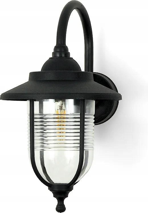 Kültéri Fali Lámpa Kerti Lámpa Homlokzati Terasz Lámpa E27 Fekete
