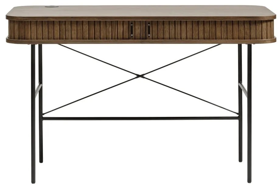 Íróasztal tölgyfa dekorral 60x120 cm Nola – Unique Furniture