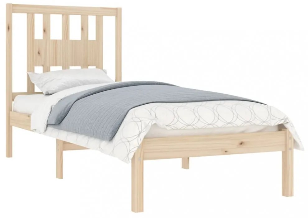 Single tömör fa ágykeret 90 x 190 cm