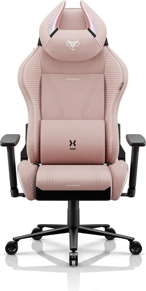 Rózsaszín szövet gamer szék X-Horn 2.0 Rainbow Pink, Normal