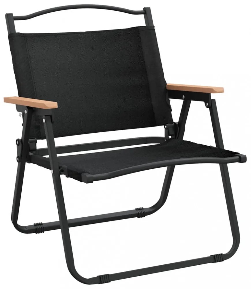2 db fekete oxford szövet camping szék 54 x 43 x 59 cm