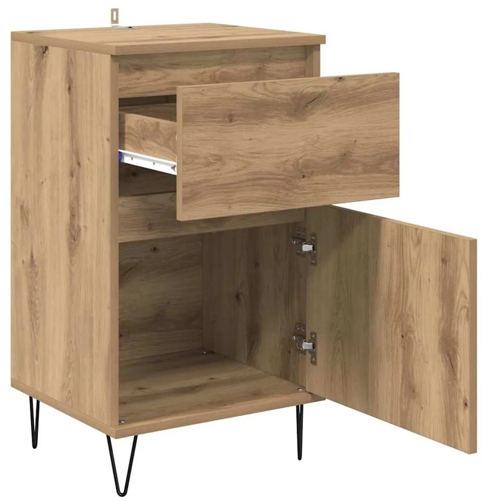 Széf fiókkal kézműves tölgy 35 x 40 x 70 cm Faanyag