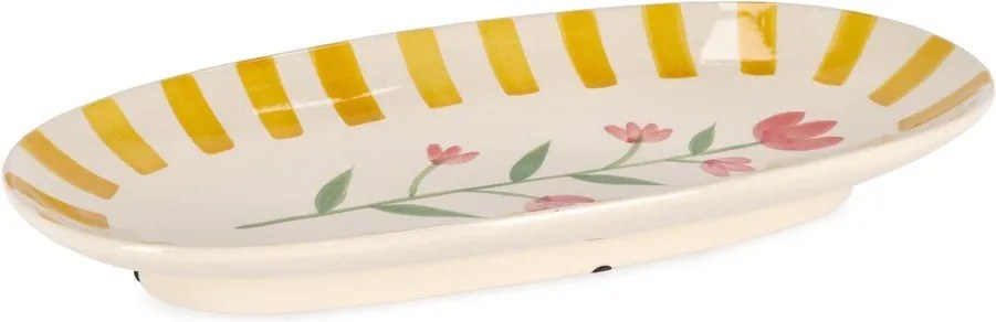 Sárga-krémszínű szervírozó tányér Daryel – Yes Everyday