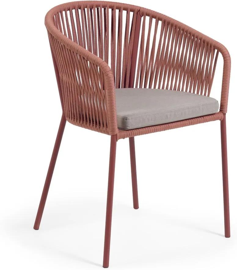 Yanet Kerti szék terrakotta színű fonással - La Forma