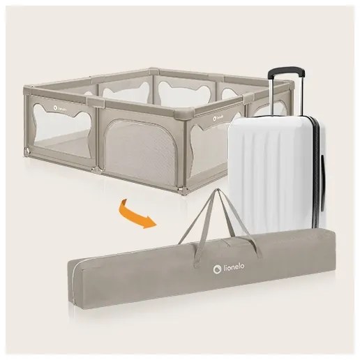 Lionelo - WILLOW XL bézs játszókeret