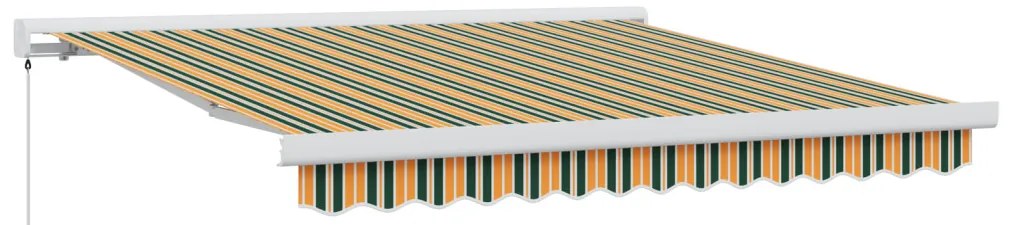Kézi Teleszkópos Napernyő Zöld és Sárga 300x250 cm