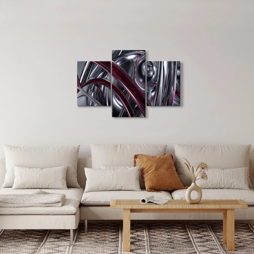 Szürke absztrakció kép (90x60 cm)