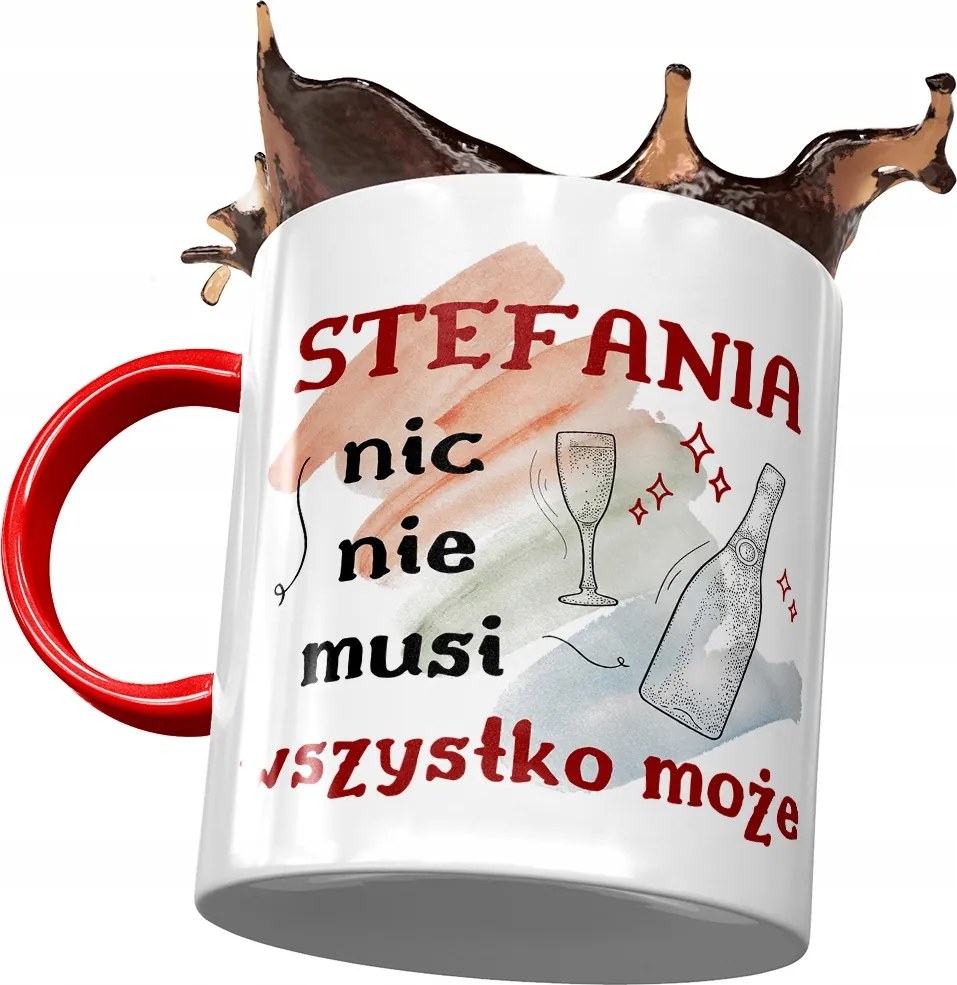 Piros Bögre Stefánia Barátnőknek Ajándék Nyomtatott Fotóval