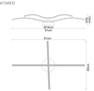 Globo 67169D2 - LED Csillár JULES LED/20W/230V