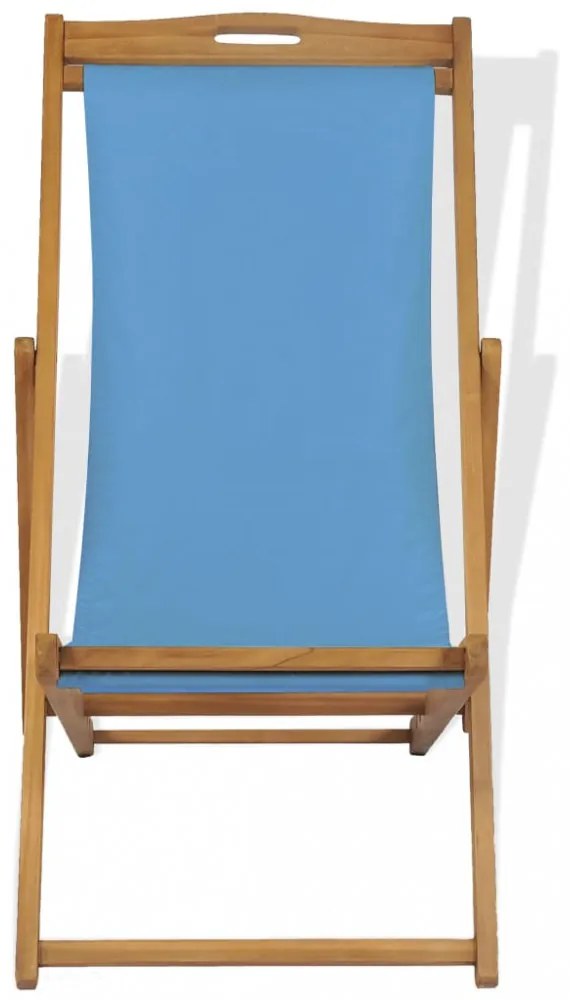 kék tíkfa napozószék 56 x 105 x 96 cm