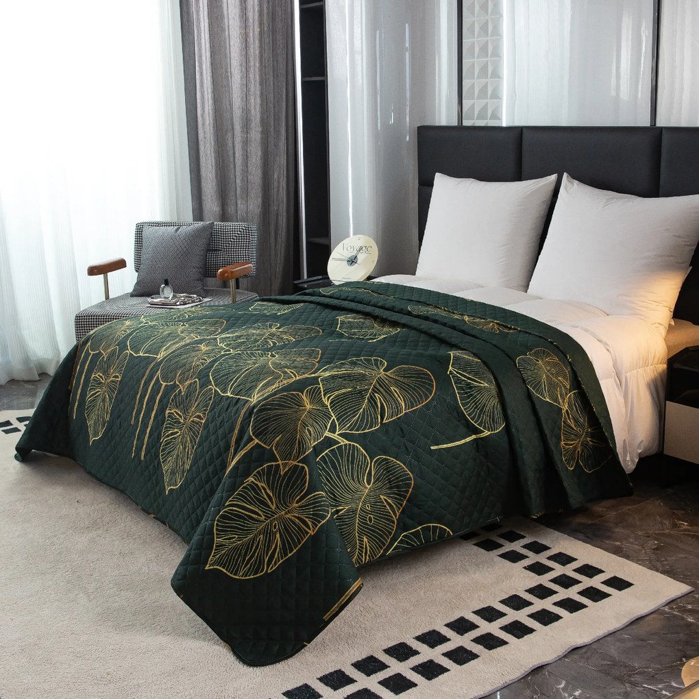 VENECIA ágytakaró sötétzöld Méret: 170 x 210 cm