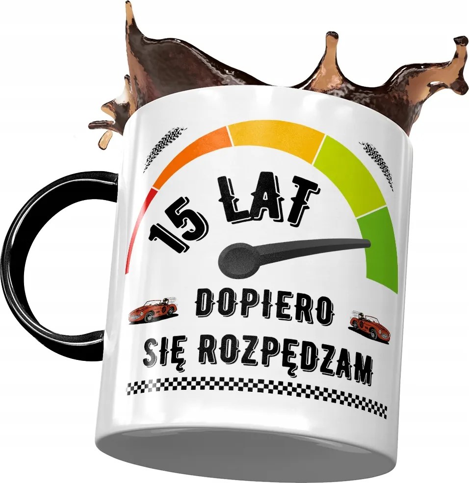 Fekete Bögre Születésnapra 15 15. 15. Ajándék Nyomtatott Fotóval