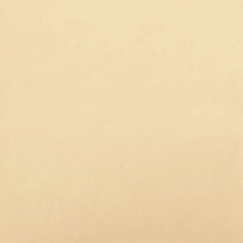 krémszínű bársony zsámoly falábakkal