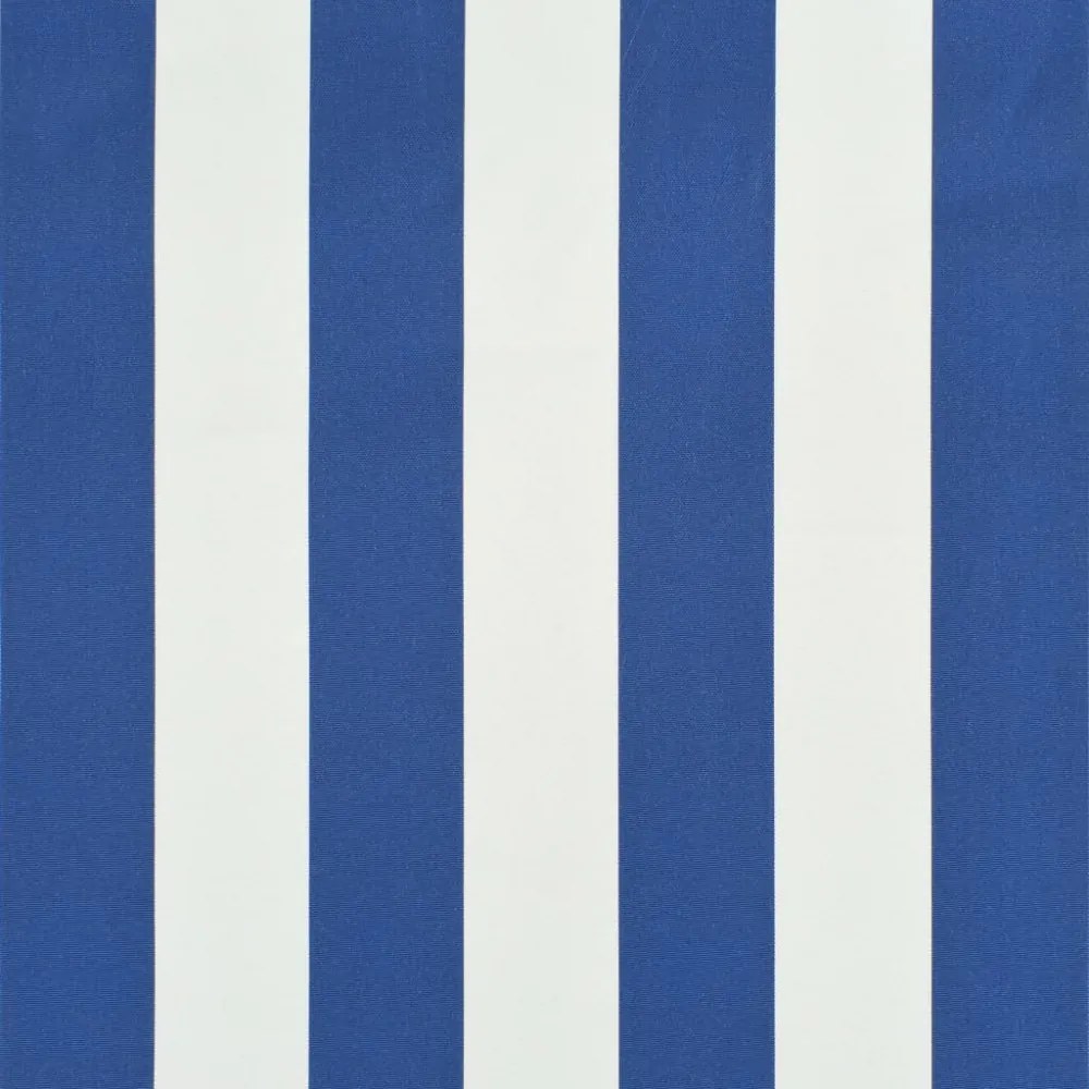 feltekerhető kék és fehér napellenző 350 x 150 cm