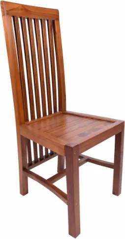 Étkezőszék szett 2 db DIVERO fa szék teakfa felülettel