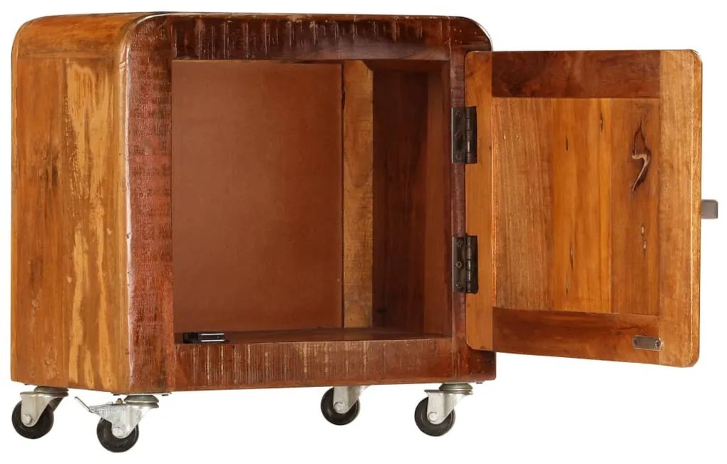 Tömör újrahasznosított fa éjjeliszekrény 50 x 30 x 50 cm